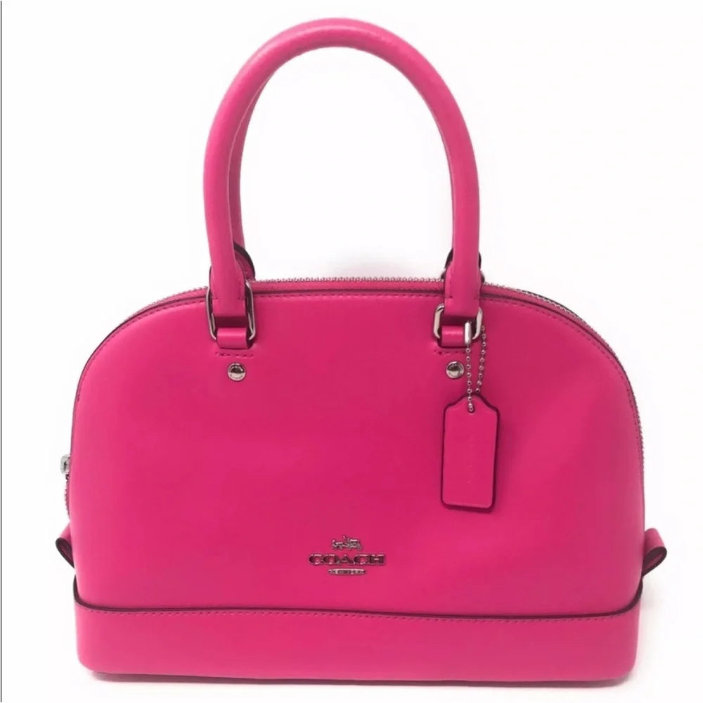 Coach Sierra Satchel Hot Pink Leather Crossbody Shoulder Bag Medium